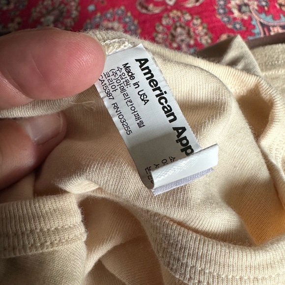 American Apparel LS Cream Medium - Picture 3 of 4